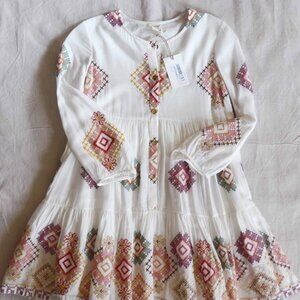 NWT Caffe’ d’Orzo Girls 12 Embroidered Folkish Dress